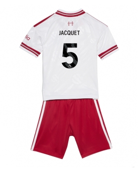 Liverpool Jeremy Jacquet #5 Maglia Gara Trasferta Repliche 2026-27 Bambino Maniche Corte Liverpool Jeremy Jacquet #5 Maglia Gara Trasferta Repliche 2026-27 Bambino Maniche Corte